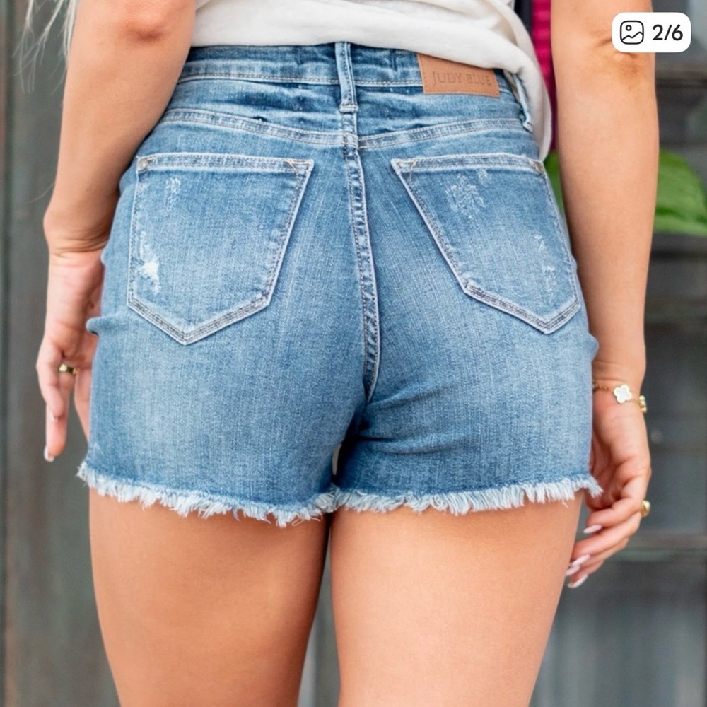 Judy Blue Curvy Lilly Tummy Control High Rise Shorts 3XL JB150235 - Picture 2 of 15